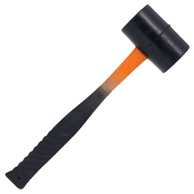 Rubber Paver Hammer 350g With Fiberglass Handle For Paving Stones