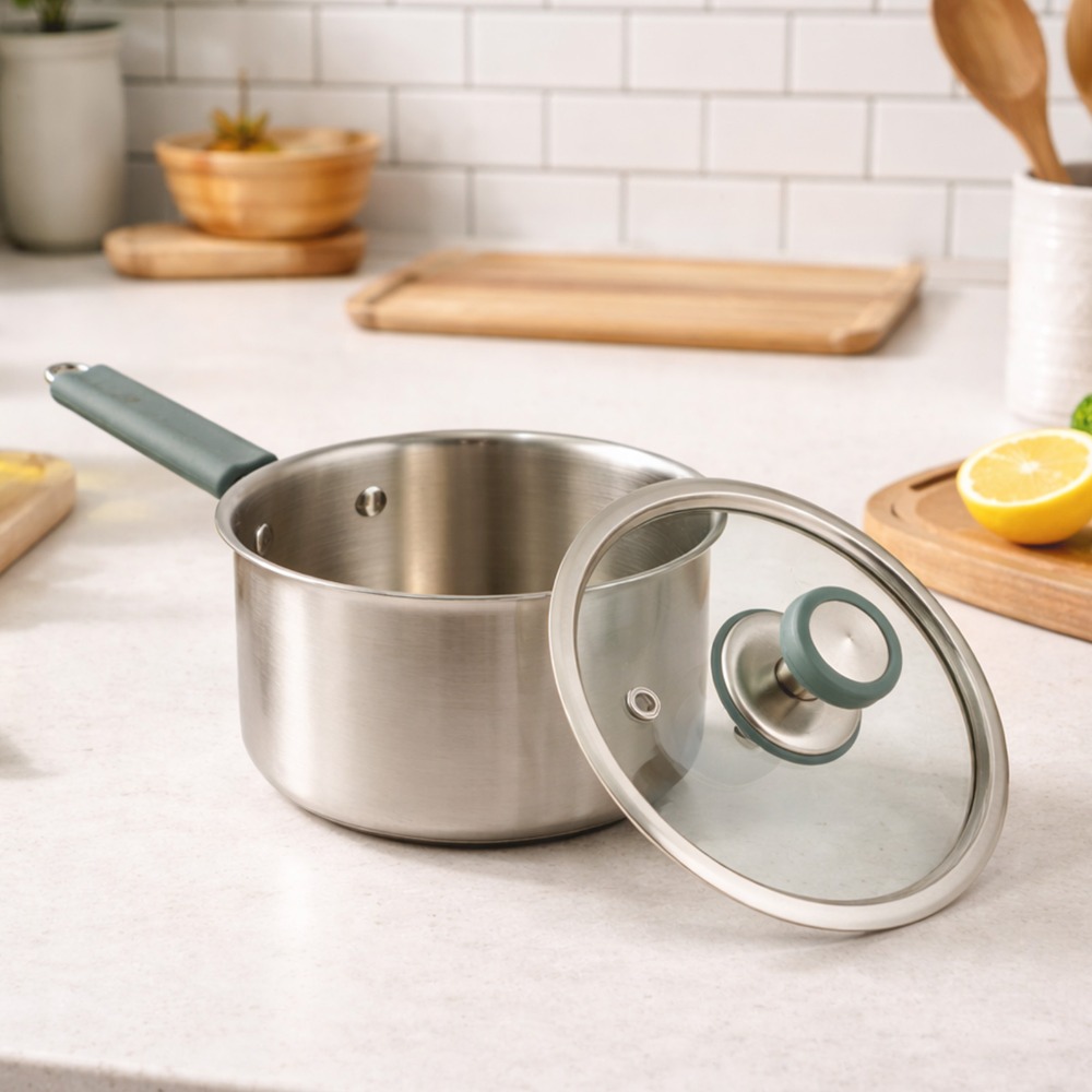 Stainless Steel Double Layer Steamer Pot with Glass Lid