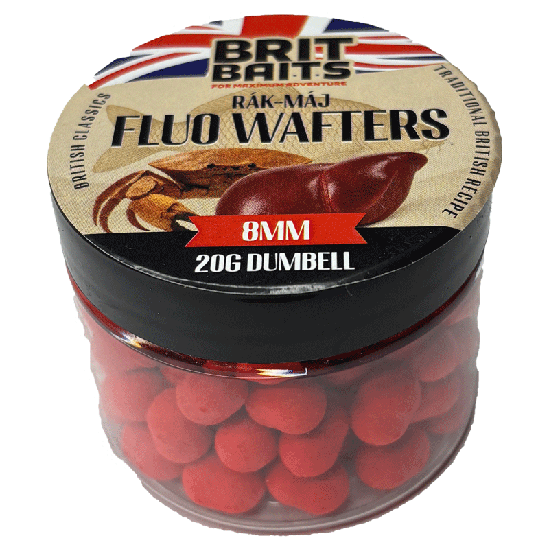 Image of Britbaits Fluo Wafters Dumbell Crab Liver 8mm