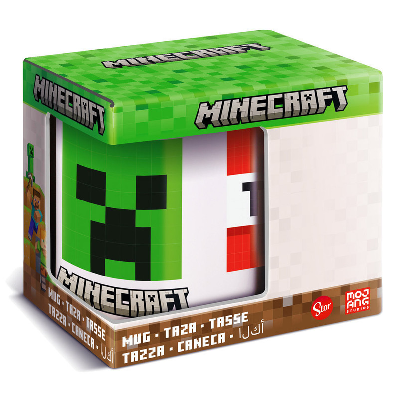 TEMU Mug en porcelaine adapté à Minecraft, 325 ml (11 oz), dans une boîte cadeau