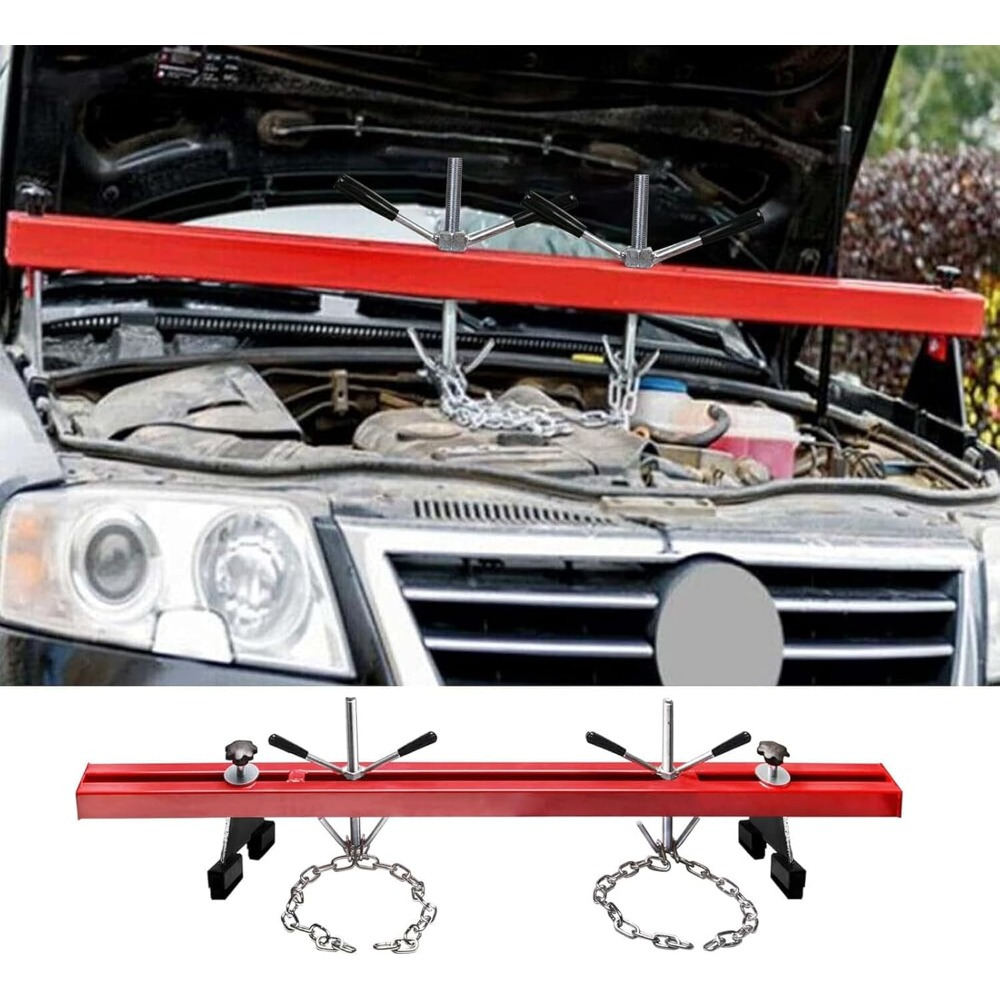 Heavy Duty Engine Support Beam with 2 Thick Chains for Vehicles