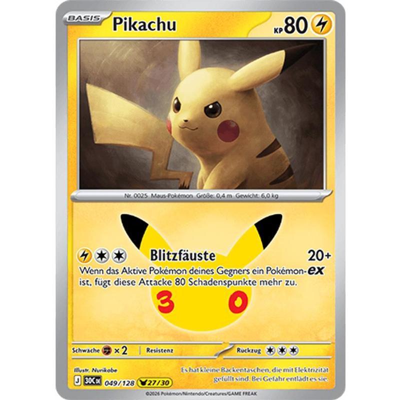 Image of Pikachu (049/128) 30 Years - Rare Pikachu