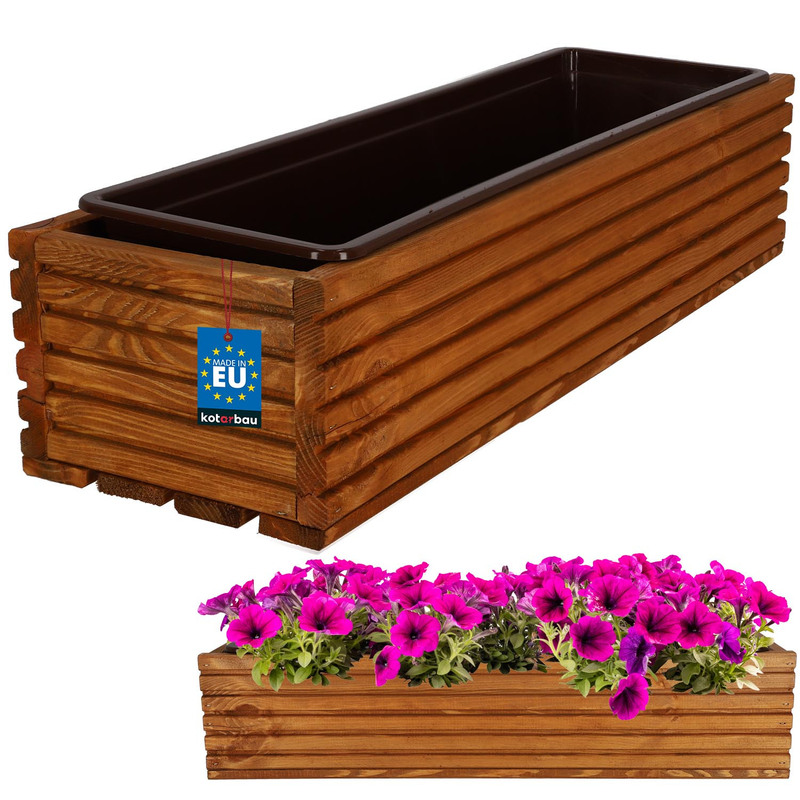 wooden flower box   64x20 cm