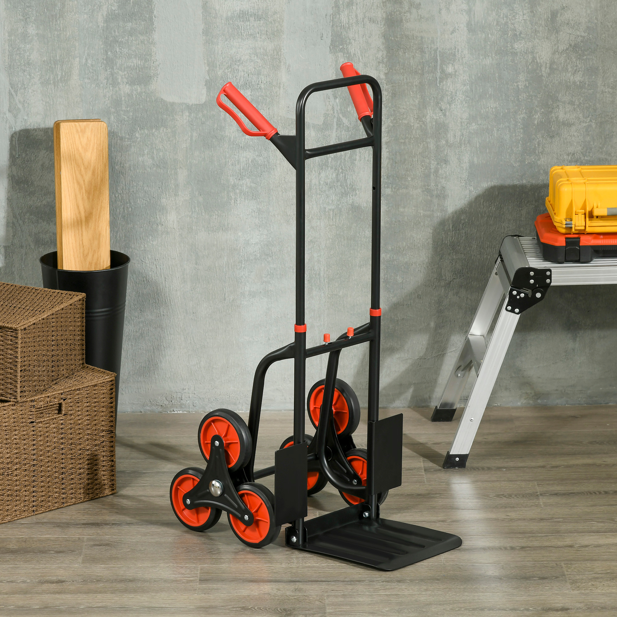 Image of Stair Climber Folding Sack Truck With Max. 120kg 105.5 Cm Transport Trolley For Moving