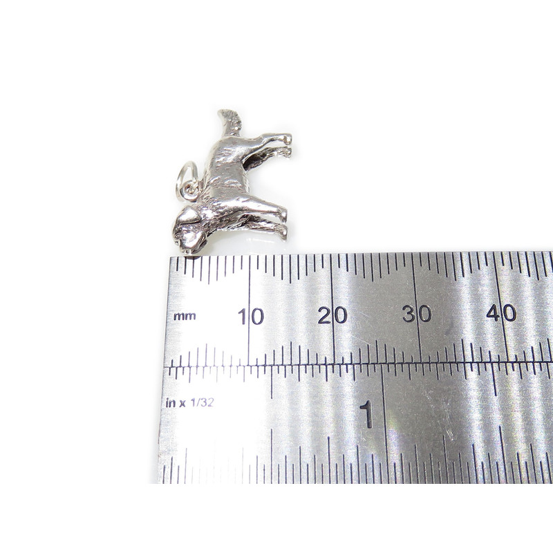 925 Sterling Silver Dog Charm, Pet Lovers Gift