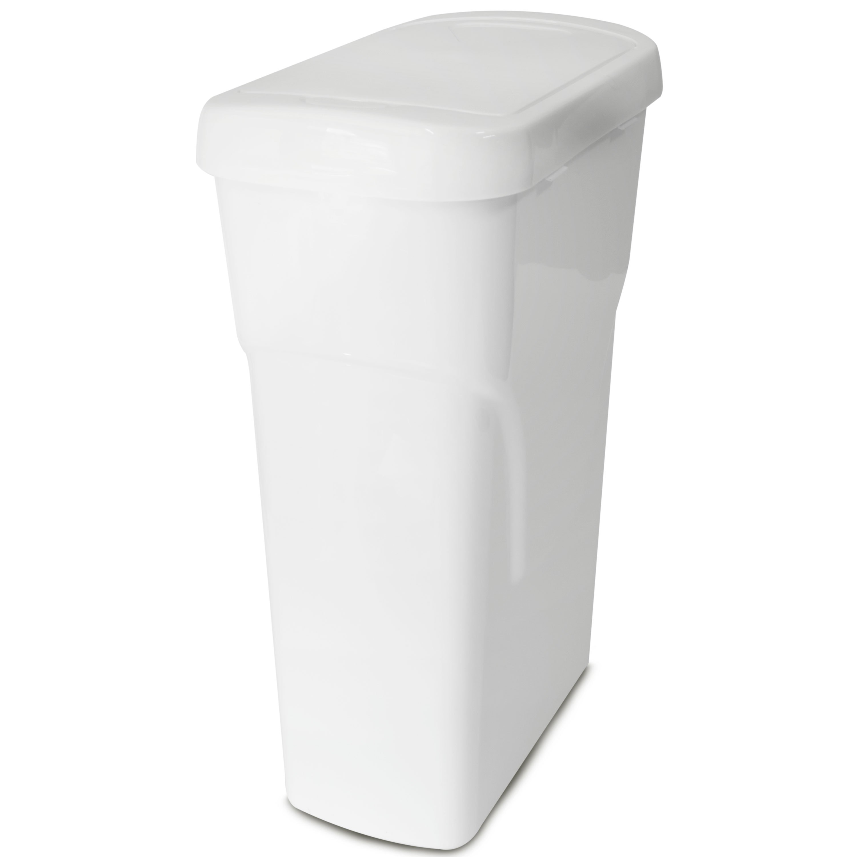 Image of 25 Liter Trash Can Recycling Bin 21x36x52cm With Removable Press-on Lid - Narrow Recycling Sticker Kitchen Waste Bin Trash Bin Large Kitchen Waste Bin Paper Waste Bin
