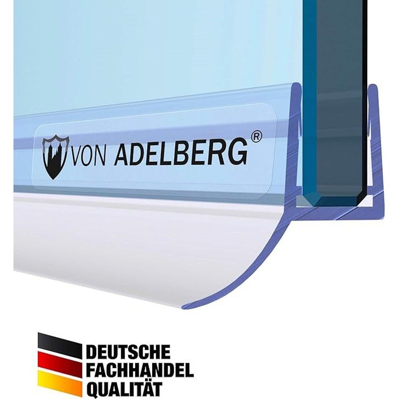 Image of Von Shower Seal Water Deflector Straight Pvc Replacement Seal For Shower Type: Va055 - Length: 70 To 200 Cm - Glass Thickness: 10 Mm