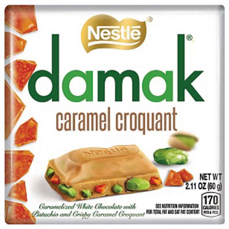 Image of Nestle Damak Caramel Croquant Chocolate & Pistachio 60g