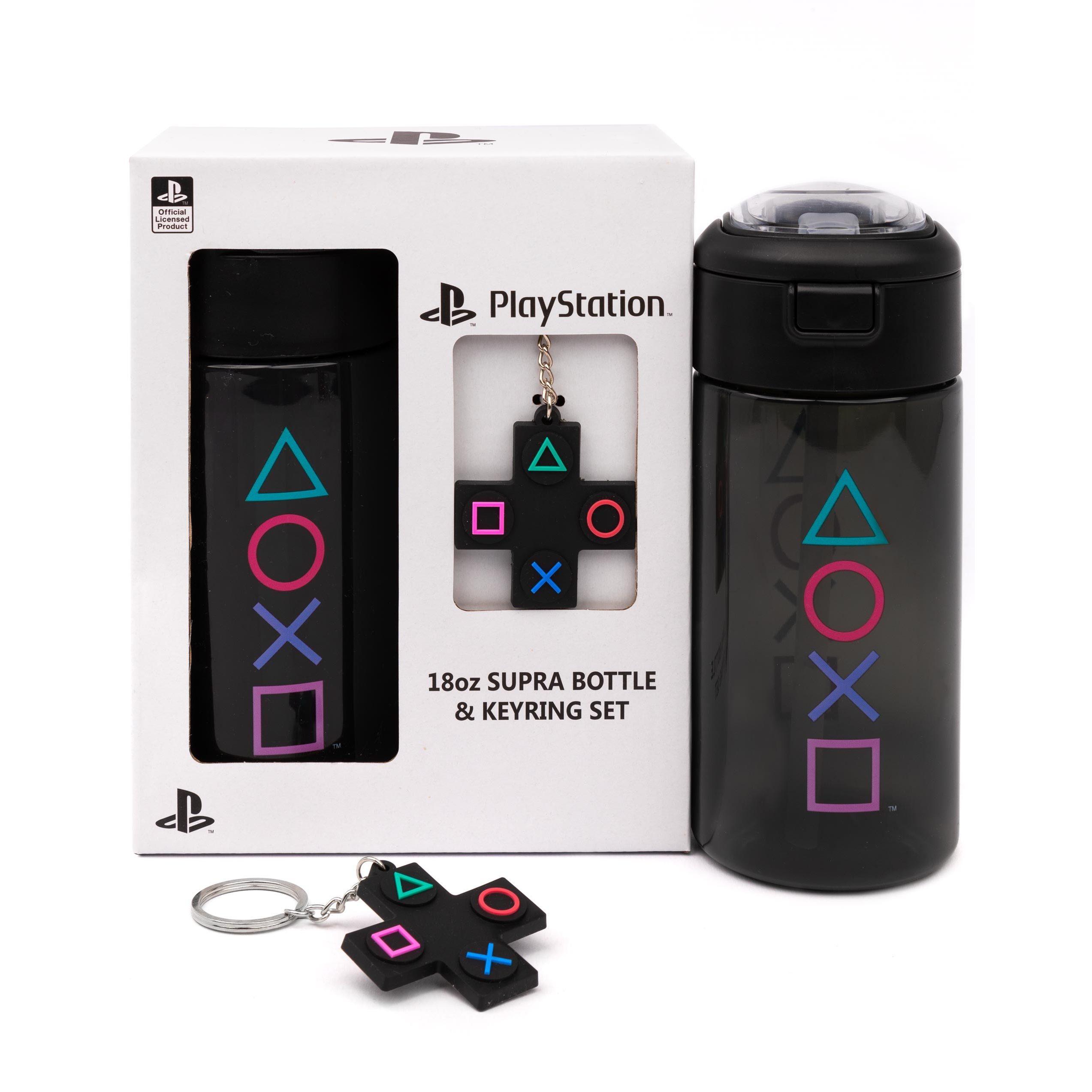 TEMU Playstation Water Bottle & Keychain Gift For Adults & Kids | Gaming Sports Drink 18oz | Gamer Present | Black Waterproof & Straw Drinking Cup TEMU Playstation Water Bottle & Keychain Gift For Adults & Kids | Gaming Sports Drink 18oz | Gamer Present | Black Waterproof & Straw Drinking Cup