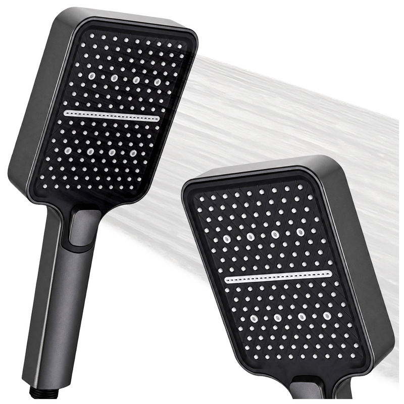 TEMU 3-function Rectangular Shower Head, , Easy Clean