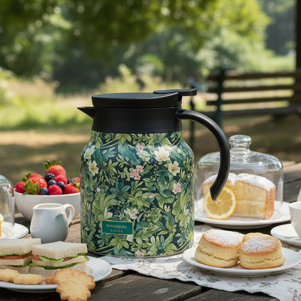 TEMU 1000ml Large Capacity Tea Pot With Removable Infuser, Thermal Insulation Water Bottle, Heat Coffee Pot, Ideal For Hot Drinking At Family