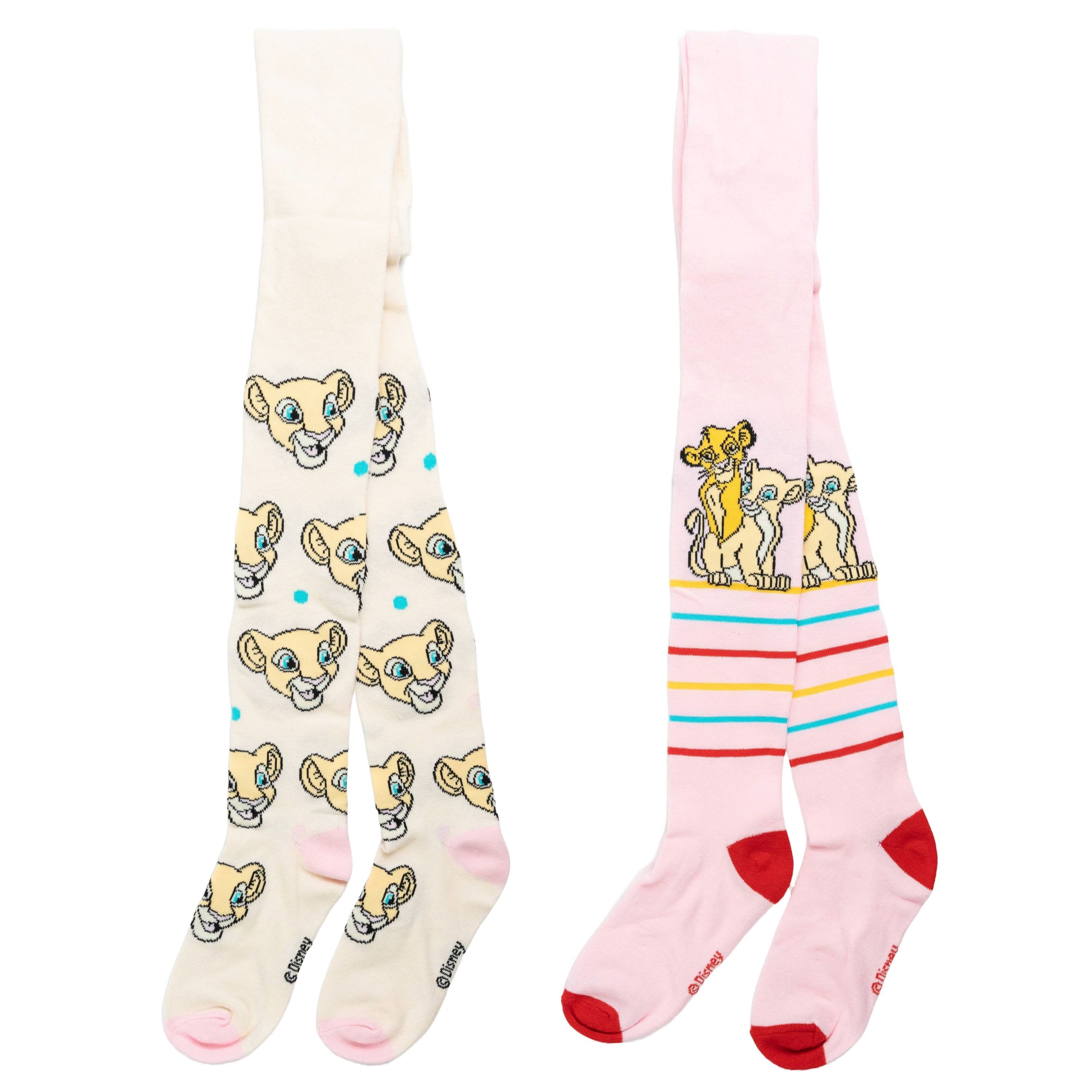 The Lion King Tights For Girls - & Kids Knit Tights Kids Tights Pink Beige (2-pack)