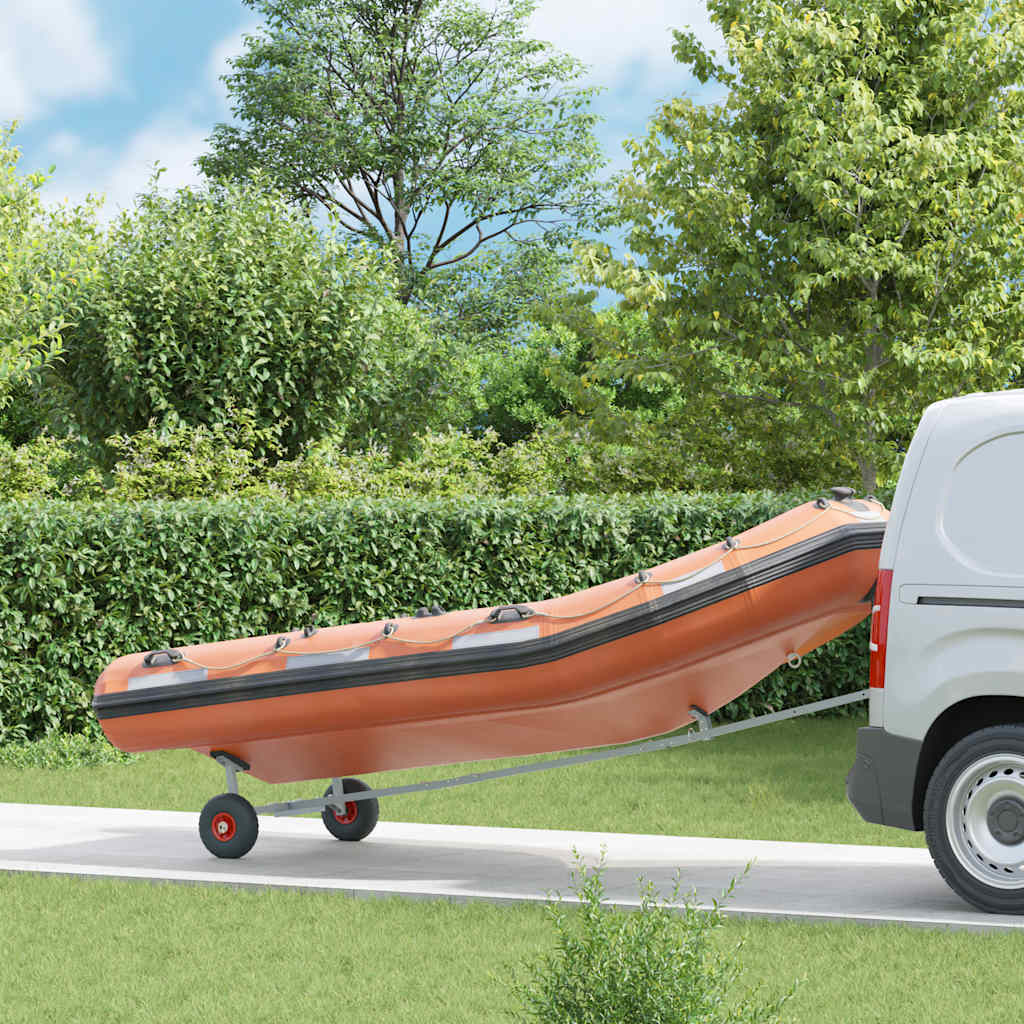 Image of Vidaxl Boat Trailer 302x100.5x43 Cm, 3-way Adjustable, Stainless Steel, Vehicle Carrier For Fishing Boat, Yacht, Or Ship, Max. 160 Kg, Outdoor Trailer