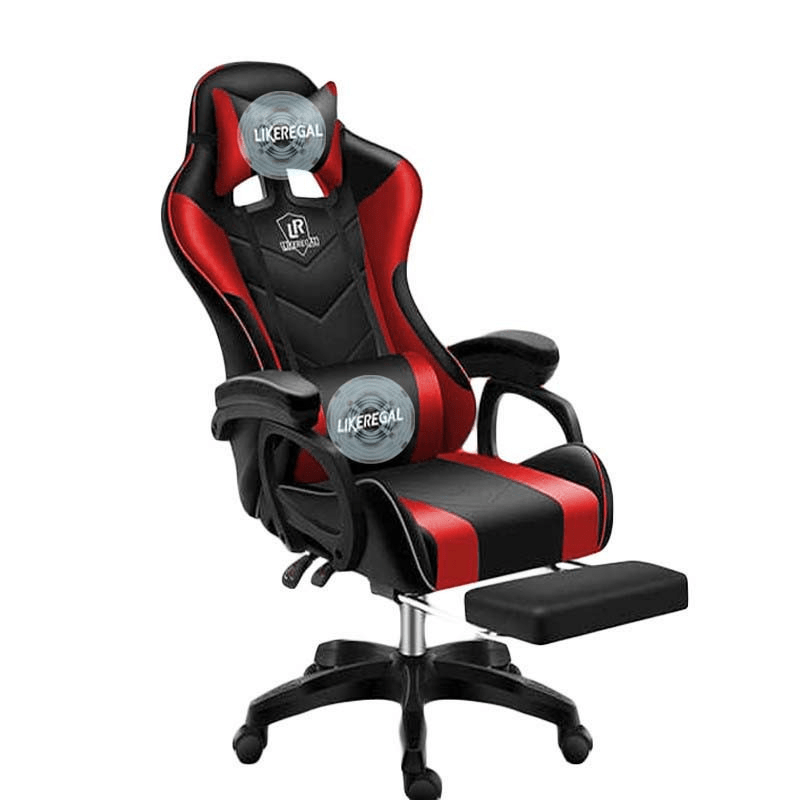 Like A Royal 920 Gamer Chair With A Red Massage Function Footrest
