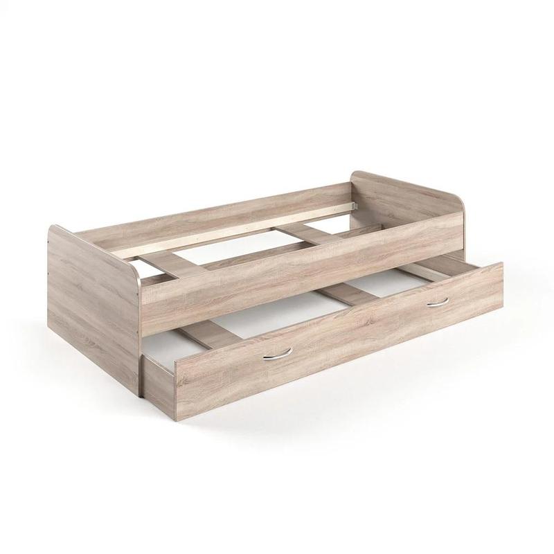 Image of Enzo Trundle Bed 90x200 Cm, Pull-out Bed For Kids, Guest Bed, Youth Bed, Particle Board, 16 Mm, Children's Room