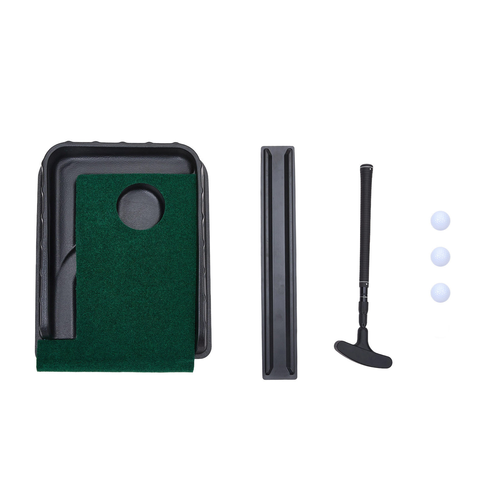 Golf Putting Mat Set with Return Path, Indoor Outdoor Gift