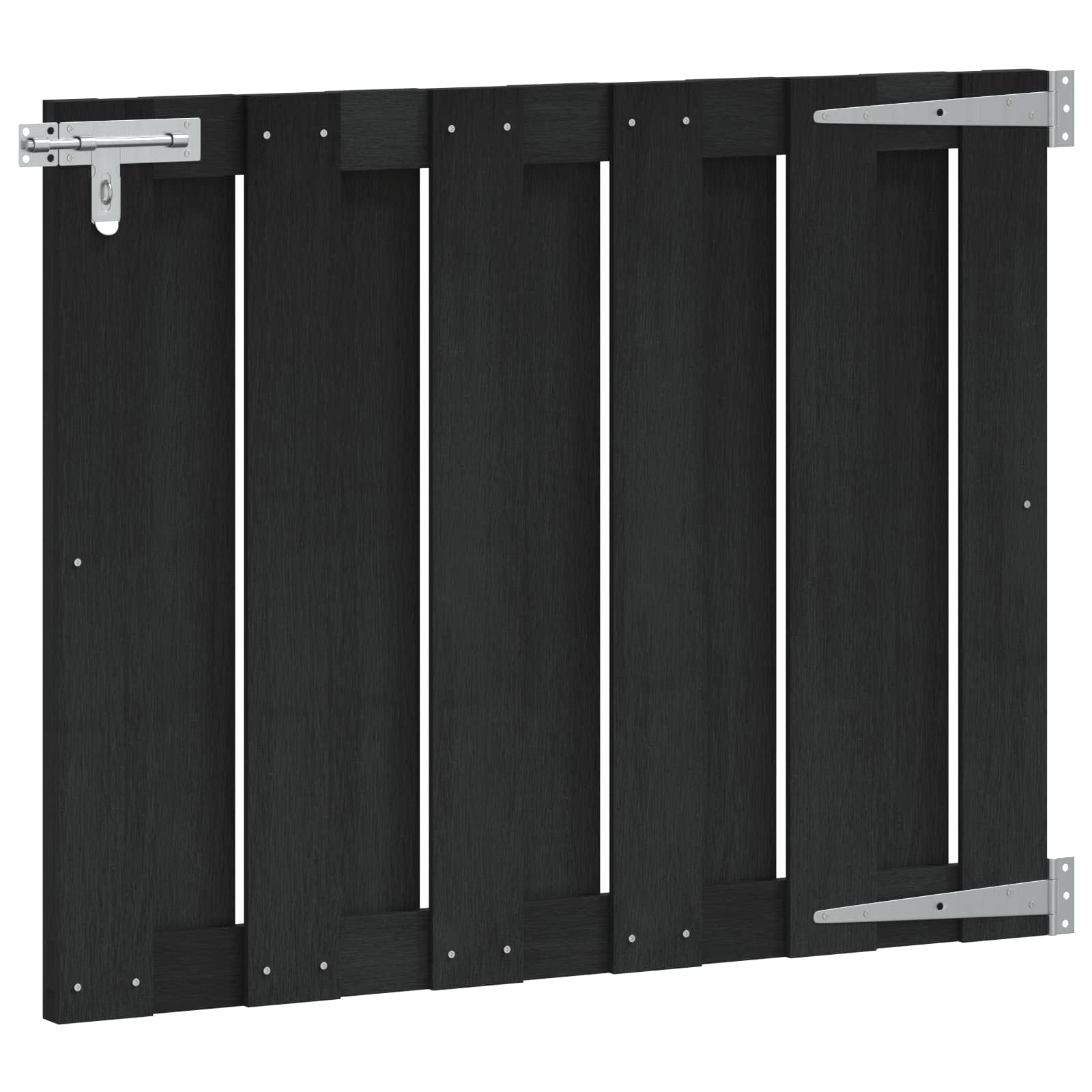 Vidaxl Garden Gate 100 X 80 Cm Wpc And Aluminum Black