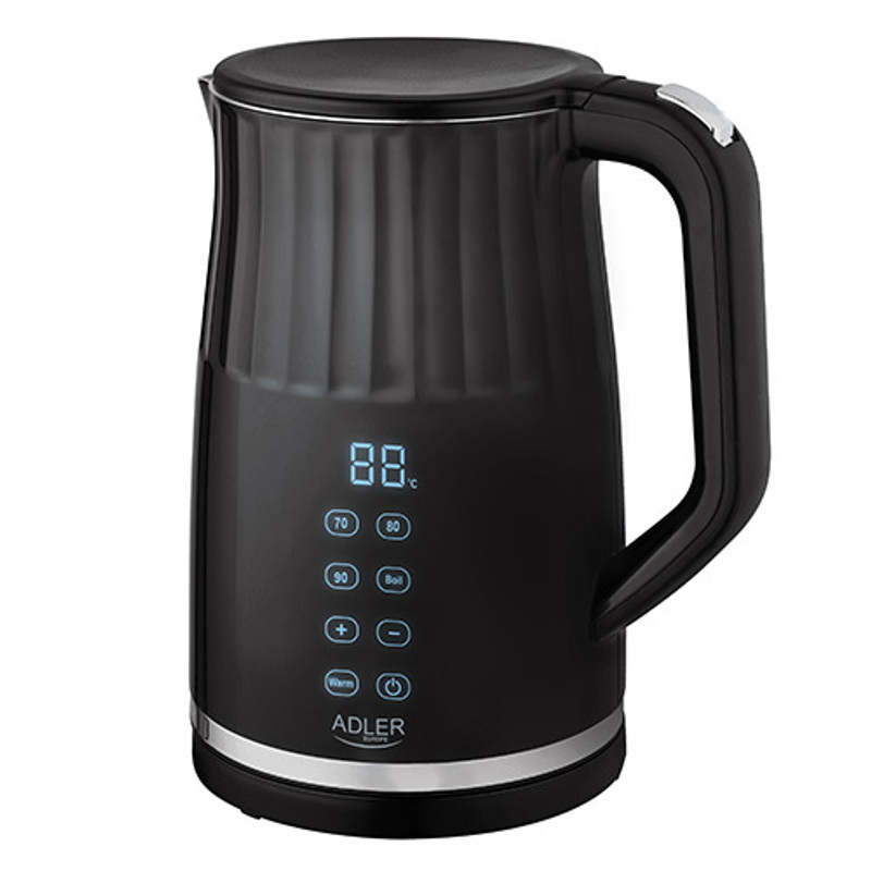 Modern Electric Kettle 1.7l With Temperature Control And Led Display: Non-heating Housing, Touch Panel And Heat Function Up To 2h - Ideal For Tea, Coffee And Milk For Kids!