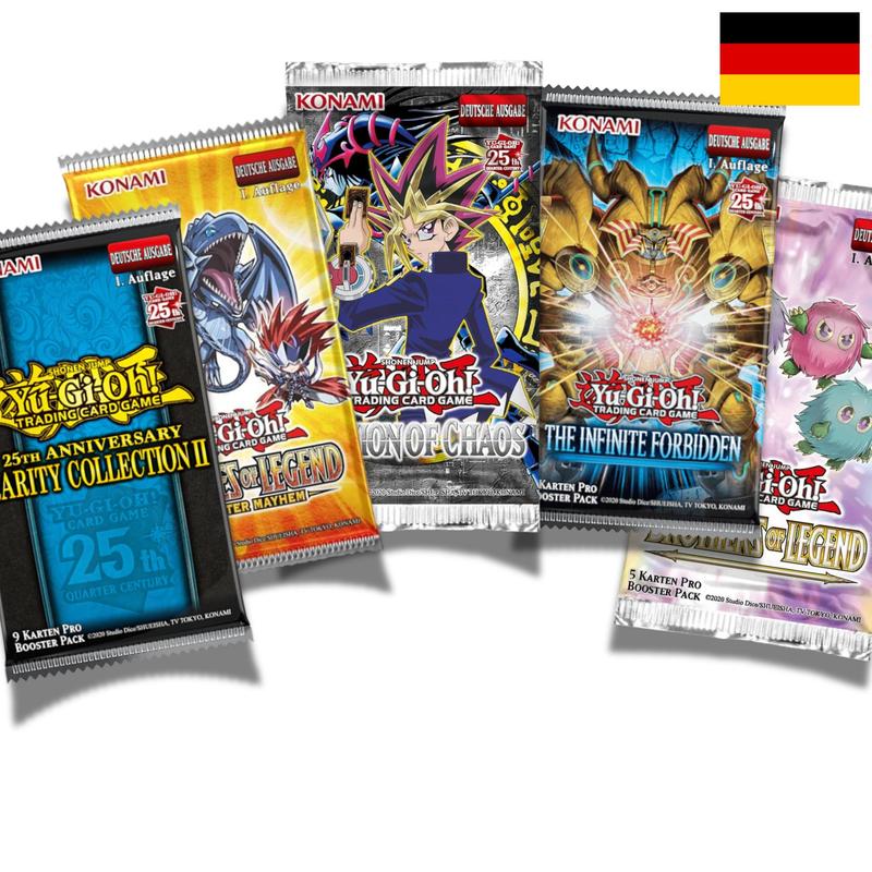 Image of Yu-gi-oh! 5x Packs, E.g. Invasion Of 25th, Forbidden, Rarity Collection (de)