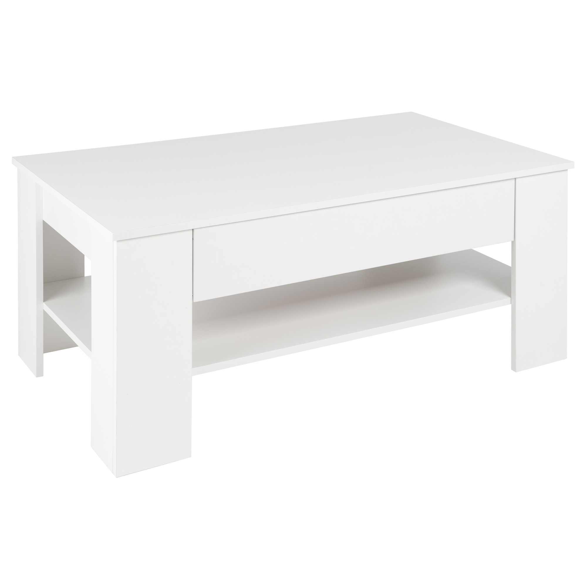 Image of Ml-design Coffee Table, Spacious Sofa Table With Drawer And Shelf For Your Living Area, 110x65x48 Cm, Modern Living Room Table With Storage Space, Wood Side Table, Living Room Table Coffee Table