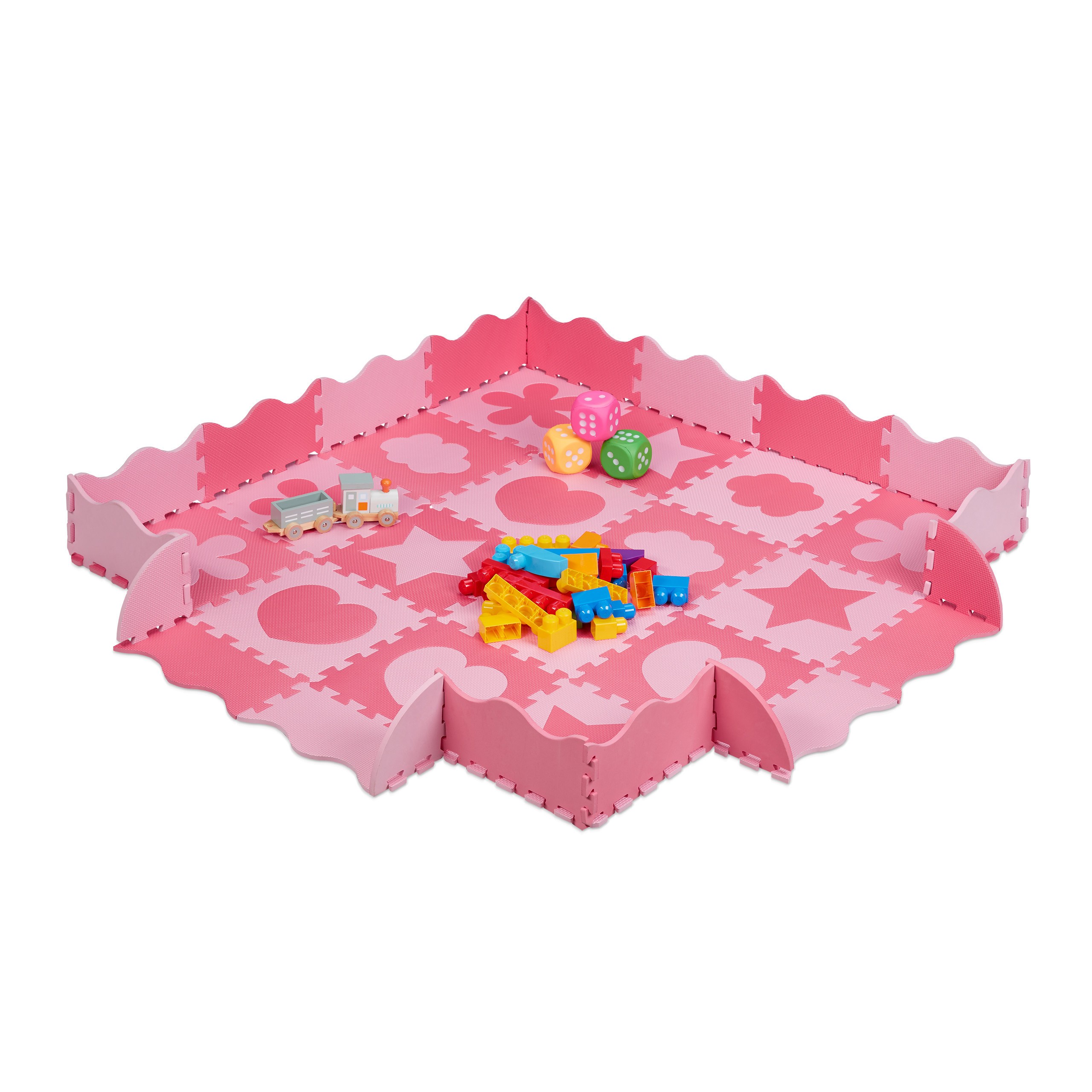 52pcs Puzzle Mat In Pink/