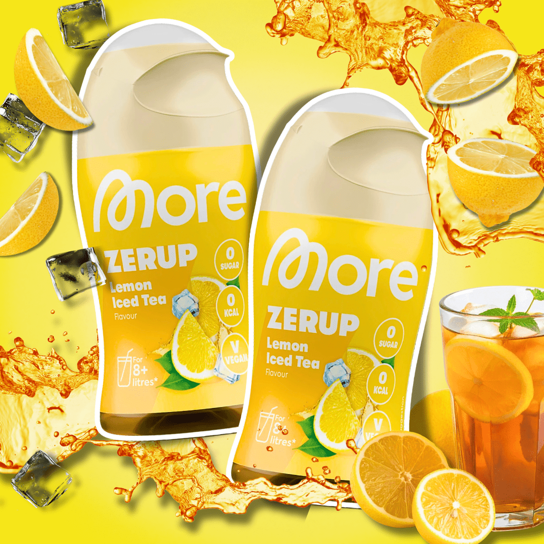 Image of 2× More Zerup 0 Lemon Iced Tea Drink Syrup Without Sugar With Black Tea Extract | 2 × 65 Ml
