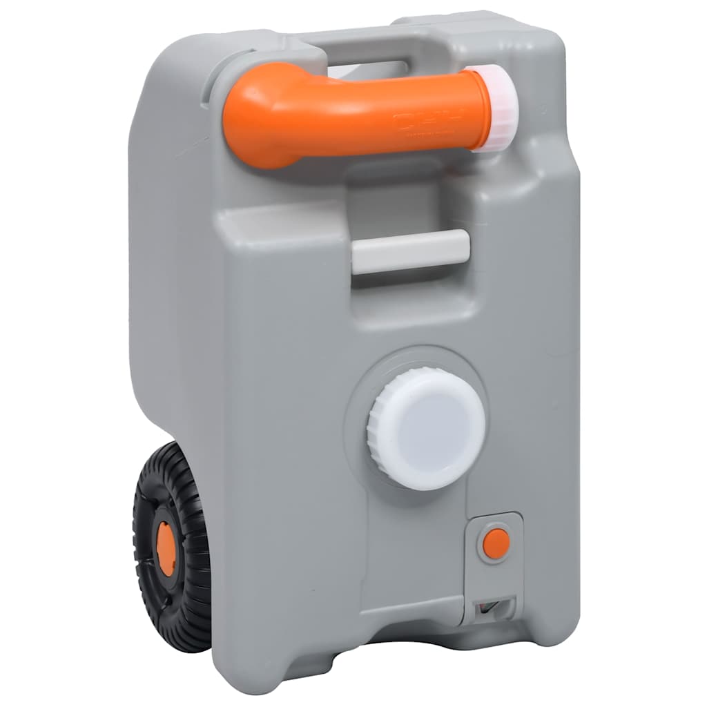 Image of Camping Water Tank With Wheels Motorhome Roll Tank Waste Water Container Fresh Water Waste Water Tank 25l Grey