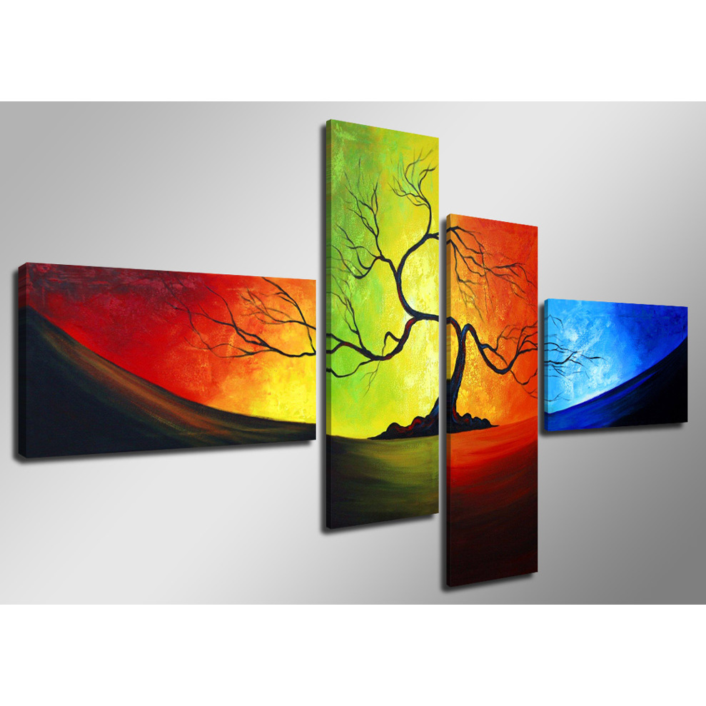 Image of Framed 160 X 75 Cm Colorful Picture – Modern Art Print On Canvas | Wall Art For Living Room & Lounge | Elegant Canvas Picture – Art. No. 6510