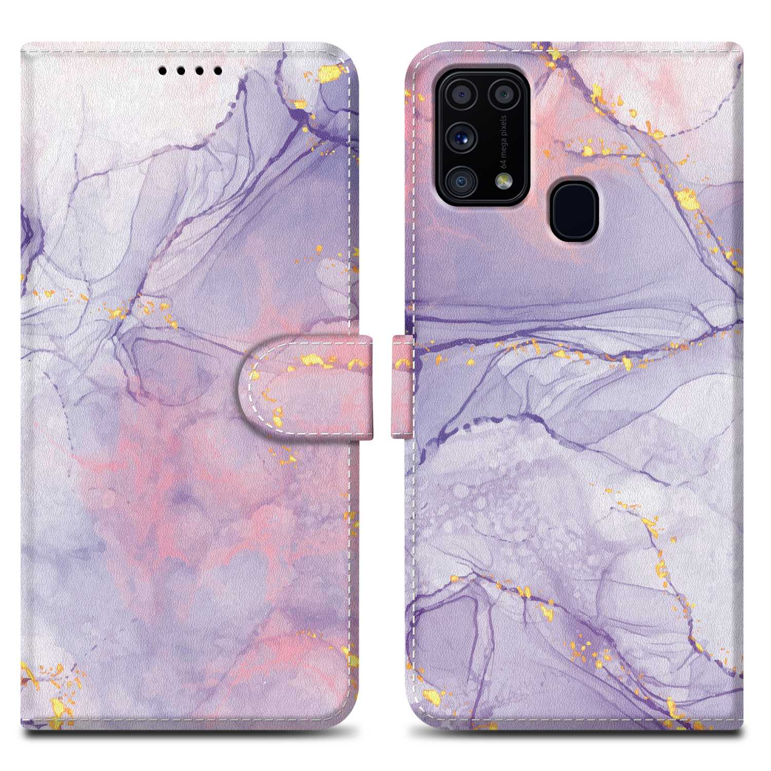 Case Compatible For Galaxy Blue Mandala Protective Cover With Magnetic Closure, Stand Function And Card Slot Flip Case Cover Phone Case Foldable Case Book Bag