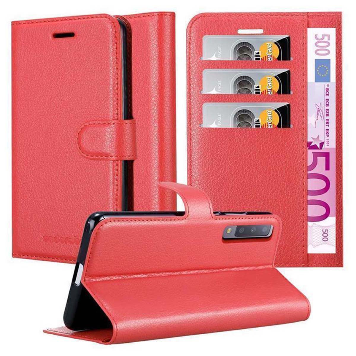 Image of Compatible A7 2018 Case Protective Cover With Magnetic Closure, Stand And Card Slot Flip Case Cover Phone Case Book Bag
