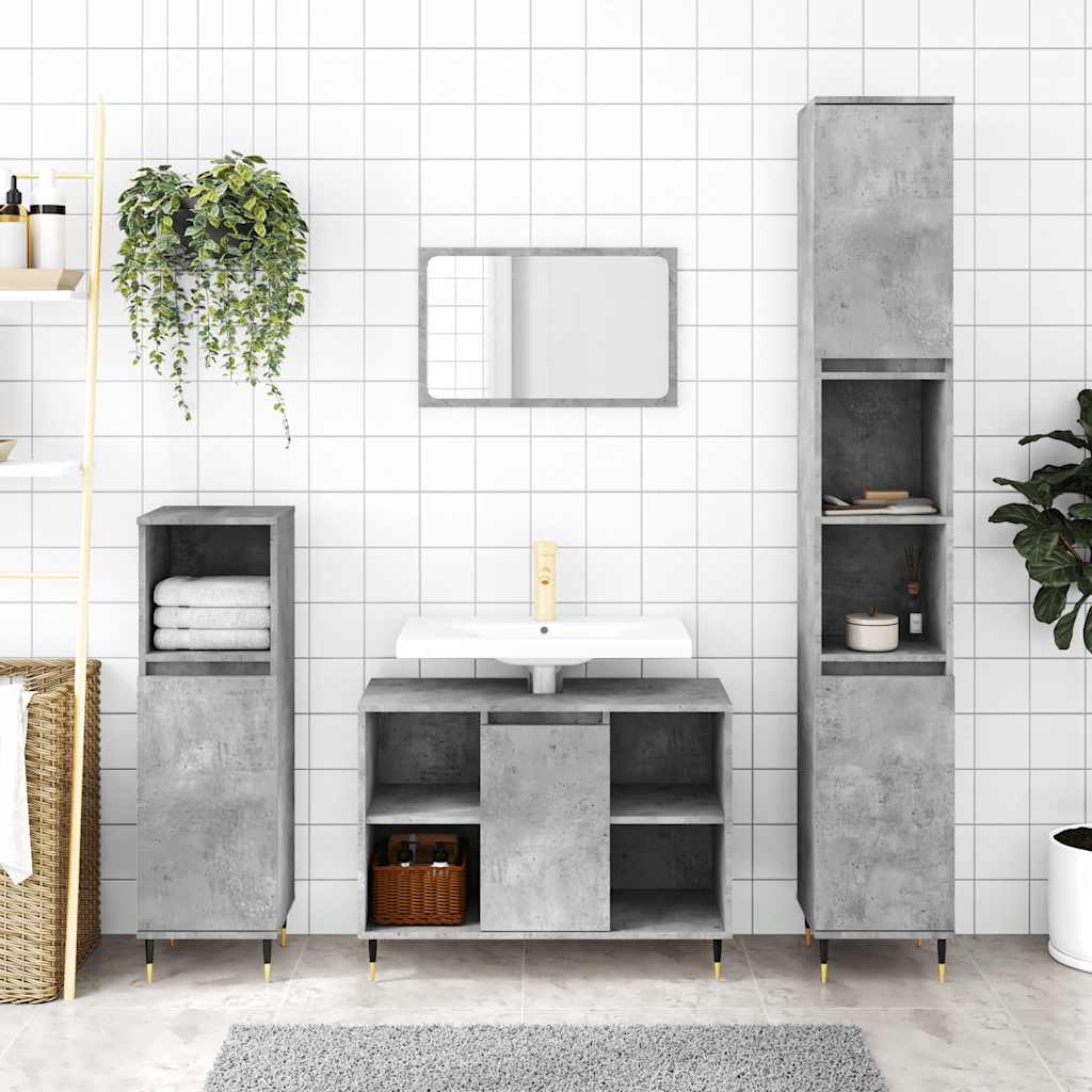 Image of Vidaxl Bathroom Cabinet, Bathroom Storage Cabinet, Bathroom Furniture, Side Cabinet, Toilet Cabinet