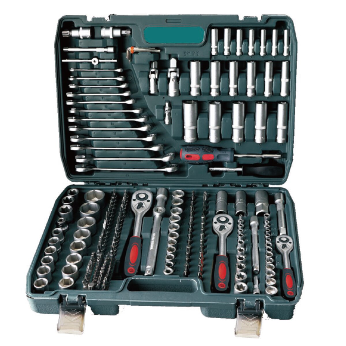 Image of 216pcs Socket Set - Tool Set With Ratchet, Nuts & Accessories
