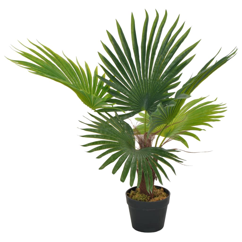 Image of Vidaxl Artificial Palm Plant With Pot, Decorative Artificial Plant, Indoor Plant, Potted Plant, Office Plant, Green Plant, Room Decor Plant, Green, 70cm