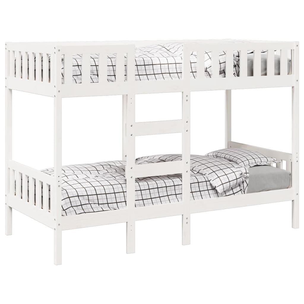 Furniture set, Bunk Bed White 90x200 cm Solid Wood Pine