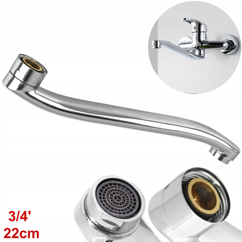 TEMU OTOČNÁ VÝLIVKA PRO KUCHYŇSKOU BATERIU, ŠIKMÁ, S 3/4, 22 cm