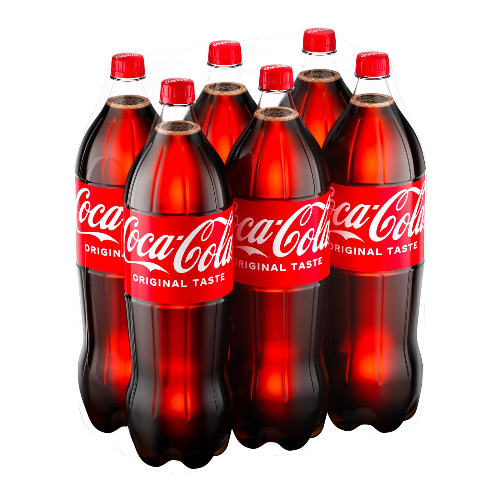 TEMU Coca-cola Original Taste, All The Original Flavor Of Coca-cola In Recyclable Pet Bottle 100%, Non-alcoholic Beverage - 6 Bottles Of 2l Each