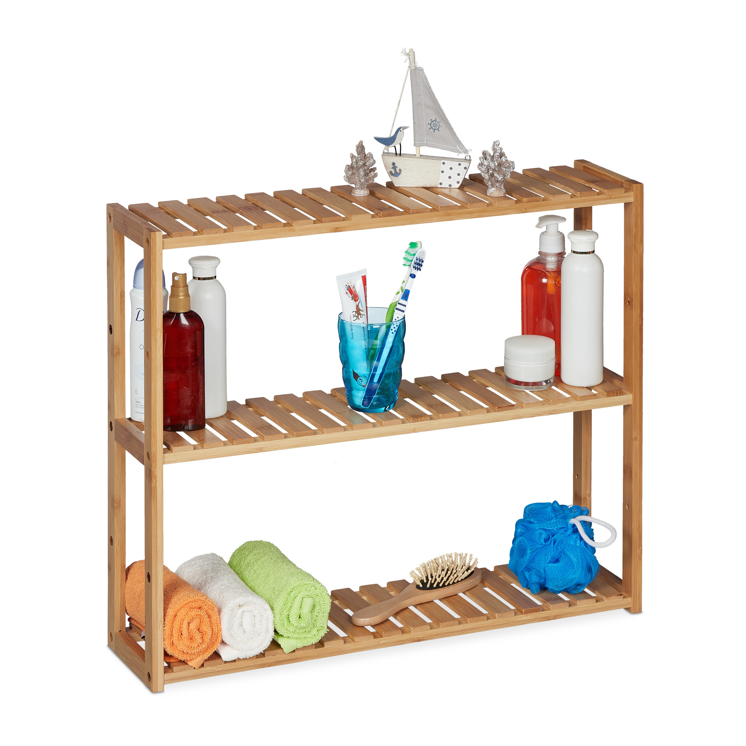 Shelf In Natural - (w)60 X (h)50 X (d)15 Cm