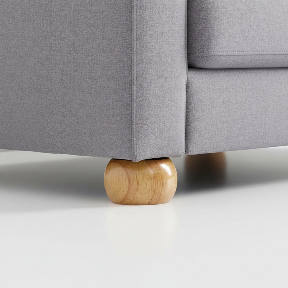 TEMU 4pcs Of Wooden Furniture Legs, Bread-shaped Legs, Replacement Legs For Low Tables, Sofas And Dressing Tables – Includes 3-hole , Felt Pads And