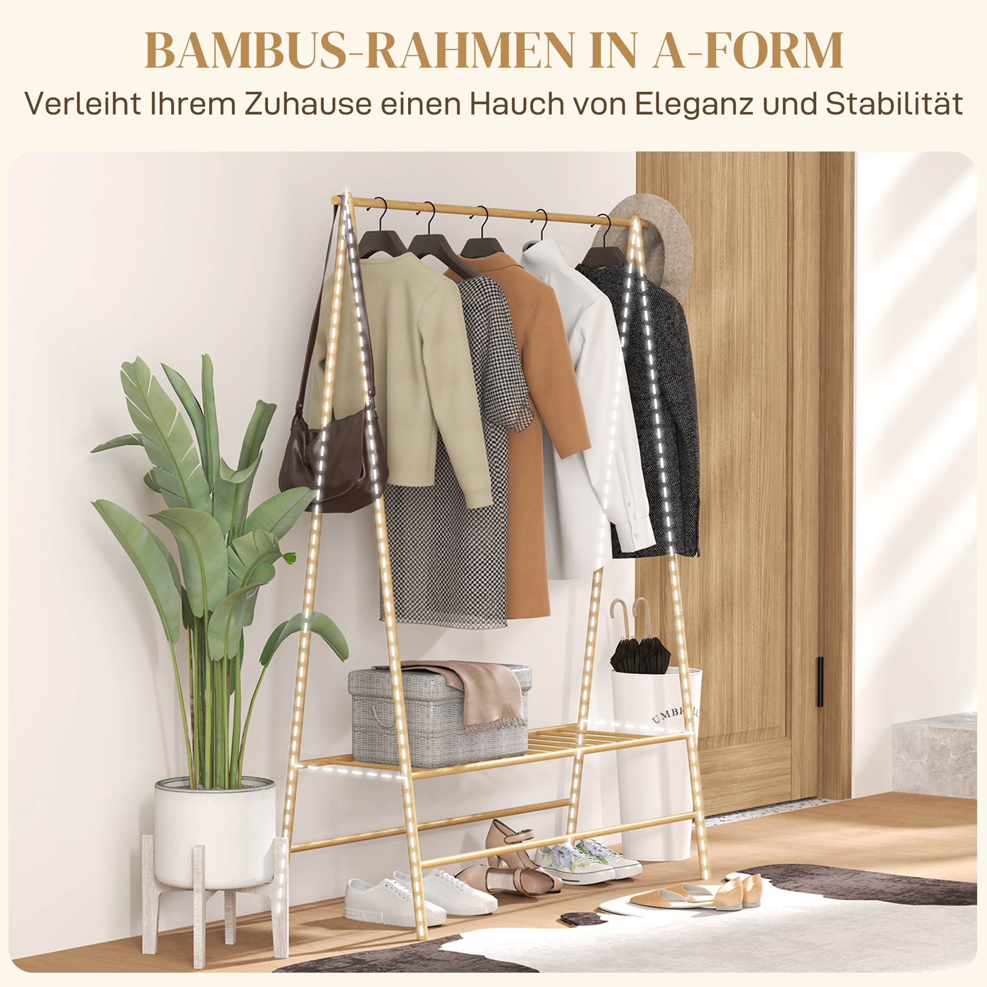 garderobenstnder bambus kleiderstnder ablagen - Temu Austria