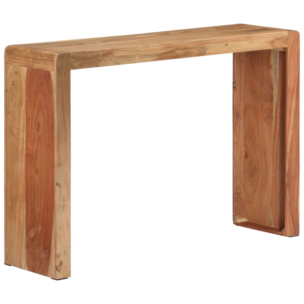 Image of Vidaxl Console Table, Table For Hallway Entrance Living Room, Hall Table With Natural Surface, Side Table Living Room Table, Solid Wood Acacia
