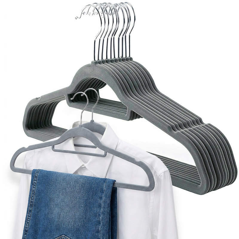 TEMU Perchas para ropa de terciopelo, juego de 30 grises, para organizar , mantener y aprovechar mejor el en o clóset, construcción delgada que