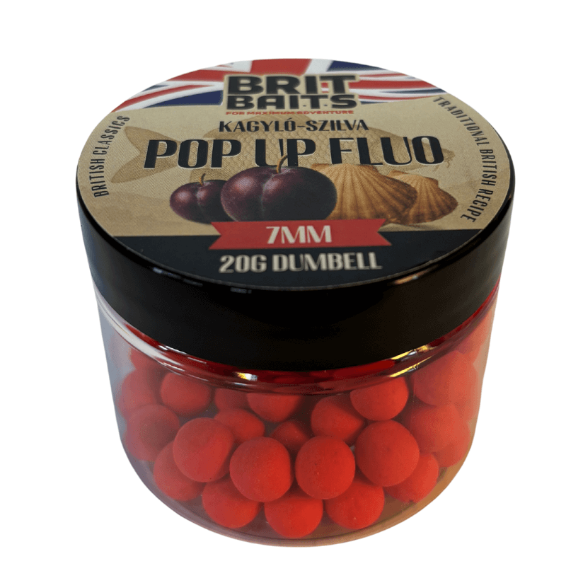 Image of Britbaits Pop Up Fluorescent Shell Plum 7mm