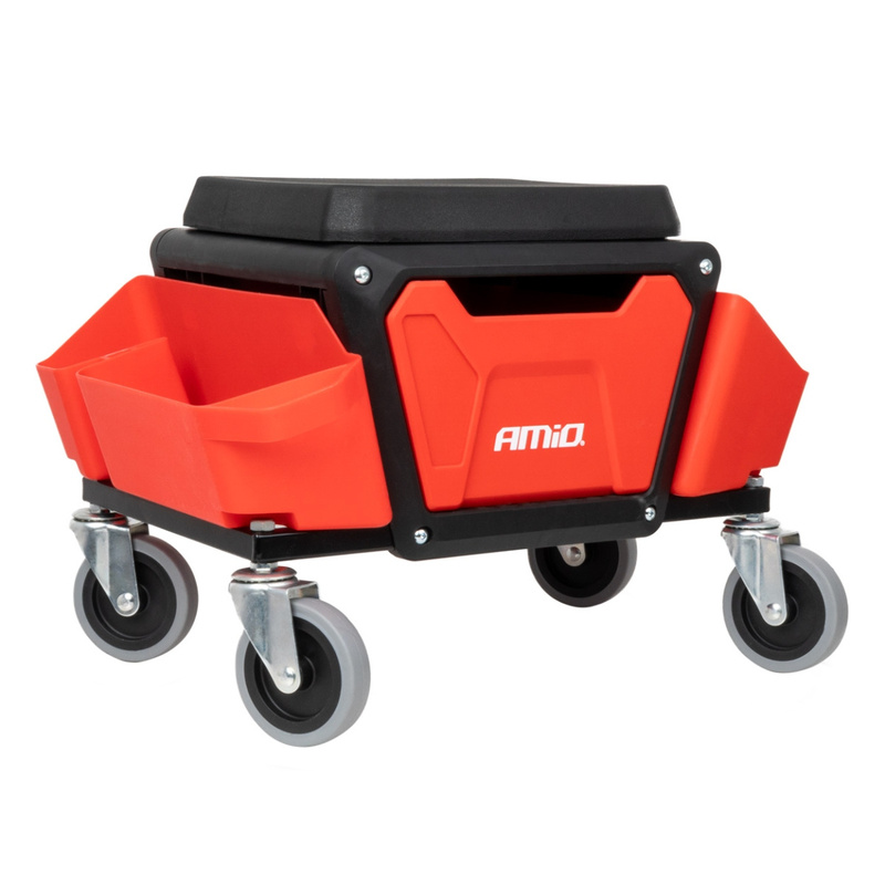 Workshop Chair On Wheels With A Compartment 150kg -04268