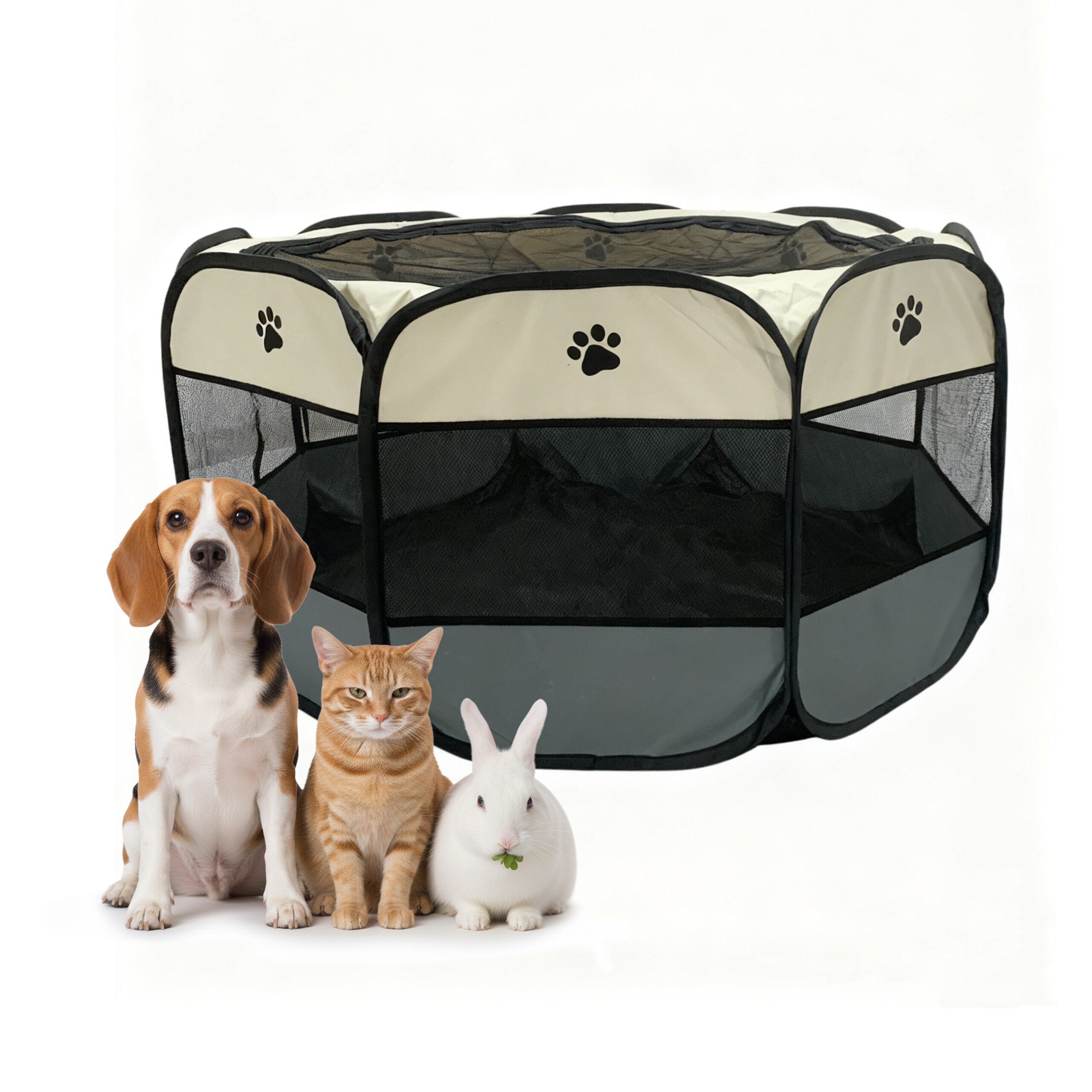 Multi-colored Puppy Playpen - (h)58 X Ø 114 Cm
