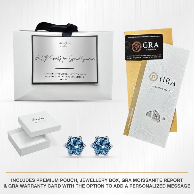 MGJ™ 925 Sterling Silver Colour-Change Alexandrite Stud Earrings