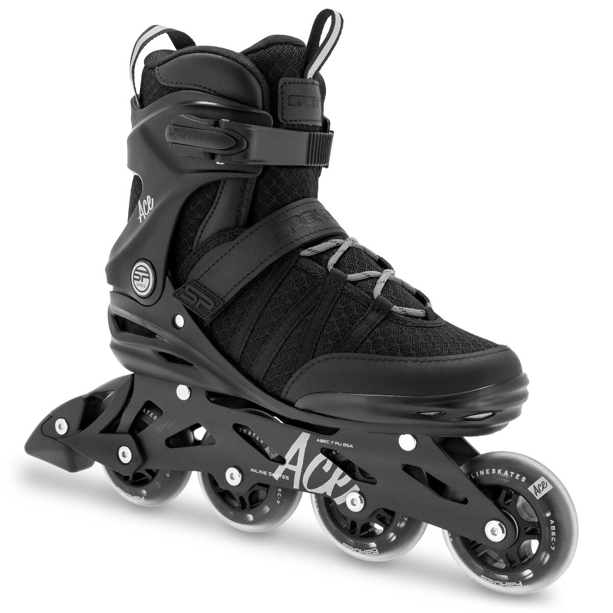 Fitness Ace -7 Skates, Women's And Men's Black Skates