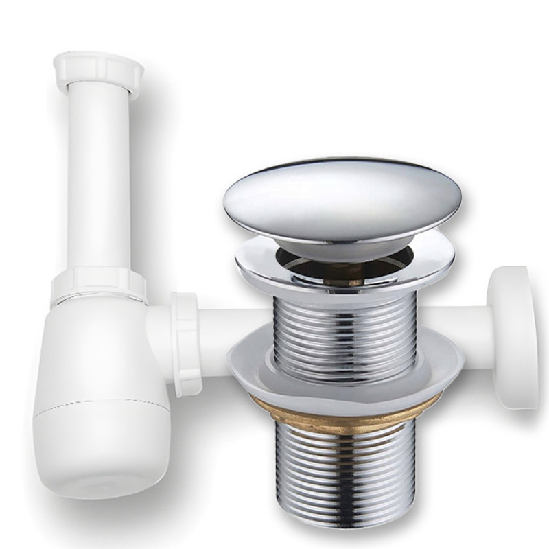 Image of Set: Click- Plug Without Silver Overflow + Sink Syphon For Sink