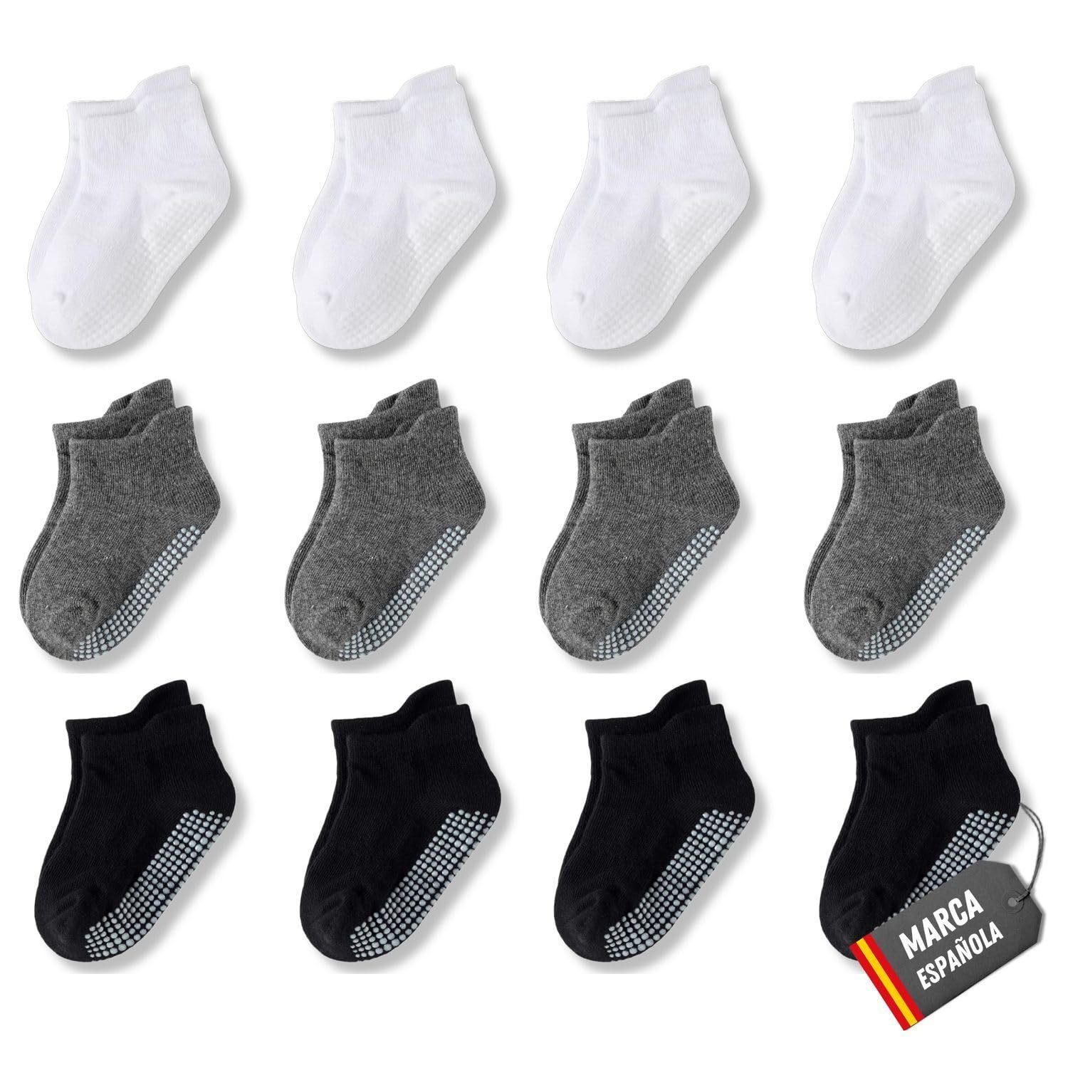 TEMU ® Calcetines antideslizantes de Algodón para Niños Multicolor | Calcetines para Niños y Niñas para todo tipo de actividades (FR/ES, Números, 22,