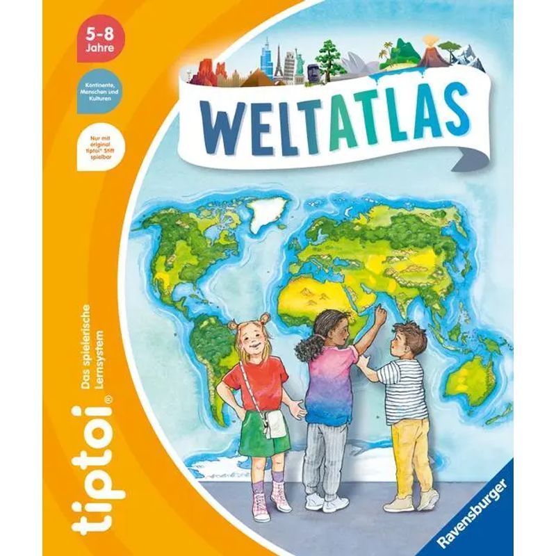 Image of Tiptoi World Atlas - Paperback - Susanne Gernhäuser - Tiptoi - 24 Pp. - German - 2024 - Ravensburger Publishing House - Ean 9783473492879