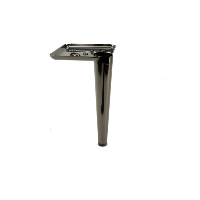 TEMU Patas para muebles Szpilka Cromado Negro Altura 17 Cm - , Pata de Metal para Mesas, Sofás, Tocadores y Armarios. Elegante Acabado Cromado Negro
